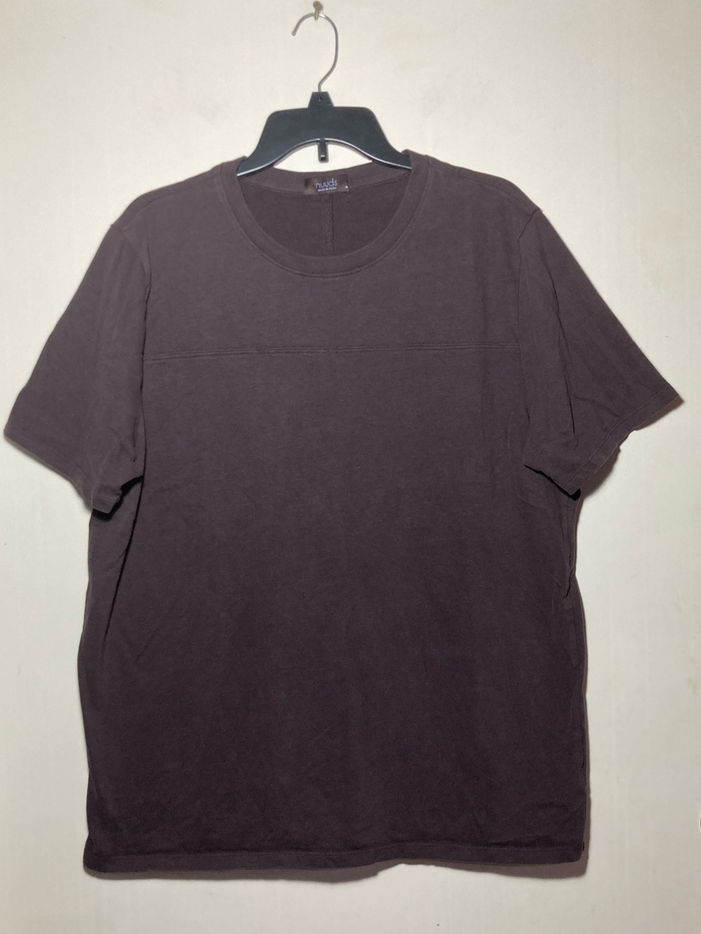 Nuuds Men’s Steady Seamed Tee Crewneck Distinctive Seams Design Size Medium